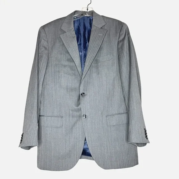 SUITSUPPLY Vitale‎ Barberis Canonico Wool Suit Jacket Blazer 42 Gray Sport Coat