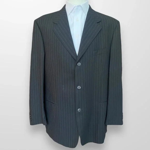 Bachrach Mens Blazer Sport Coat Three Button Casual Jacket 46L Wool Suit NEW VTG