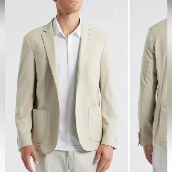 Scott Barber Sono Travel Sport Coat Khaki NWT!