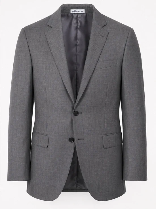 Peter Millar CA00429 Gray Wool Blazer Sport Coat 46R Made in Canada
