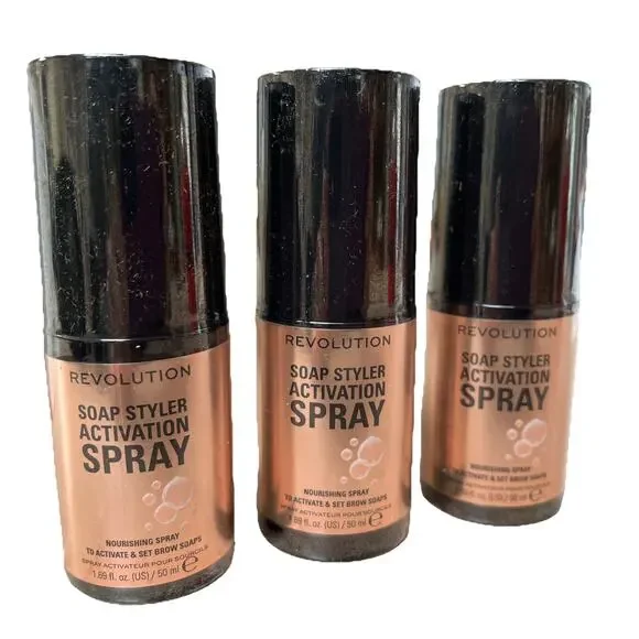 Revolution Eye Brow Soap Styler Activation Spray Lot Of 3 Activate Set