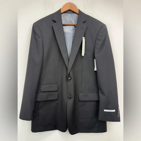 Perry Ellis size 42L Men’s Black Button Up Modern Fit Sports Coat Blazer NWT