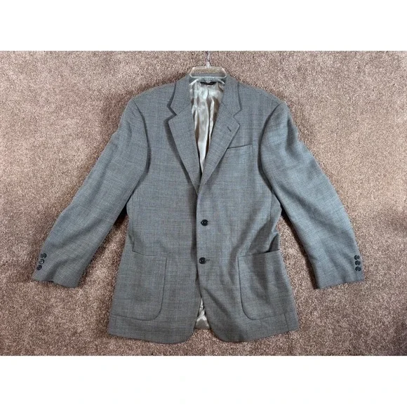 Donna Karan Signature‎ 41R Wool Blend Blazer Jacket Made in Italy Excellent!