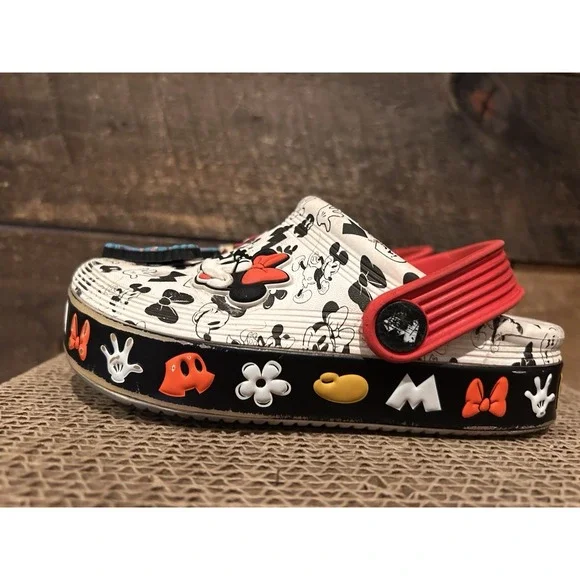 Crocs Mickey Off Court Clog Red & Black Childs‎ Size 10