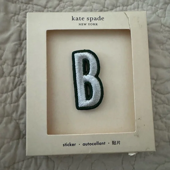 B embroidered sticker Kate Spade