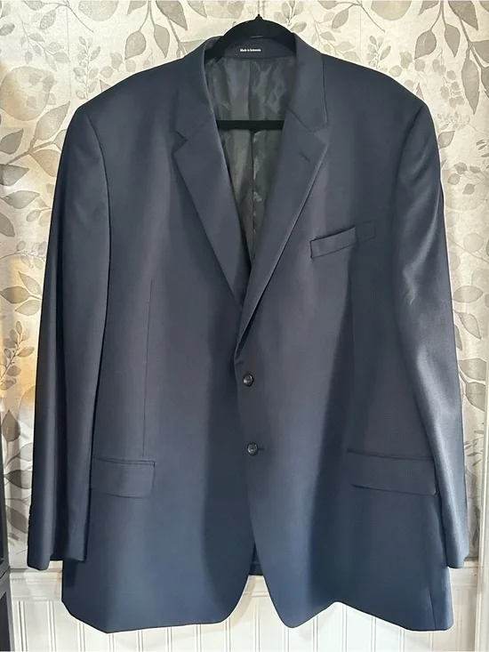 Pronto Uomo Platinum Navy Two-Button Suit Jacket 50L Wool