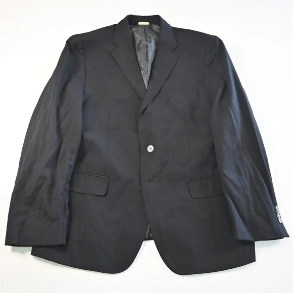 Joseph Abboud 42S Black Super 120s Wool Slim Mens Blazer Suit Jacket Sport Coat