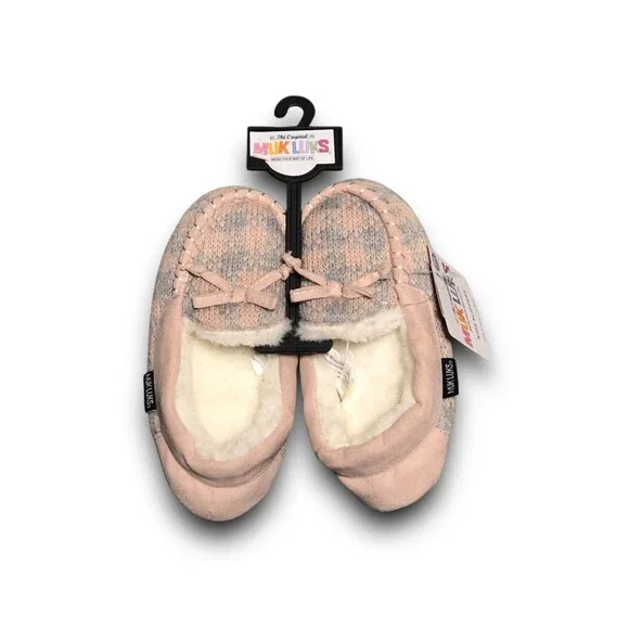 MUK LUKS Kids Patterned Moccasins - Med (12-13)