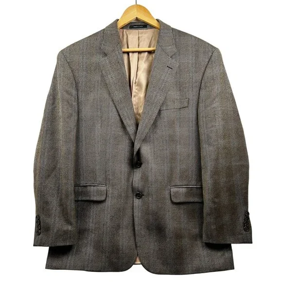 Lauren Ralph Lauren Blazer Mens 44R Brown Herringbone Wool Sport Coat Ivy League