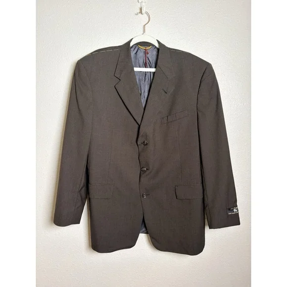 NWT Hart Schaffner Marx Men Size 44 REGULAR 44R Brown Wool Sport Coat Blazer NEW
