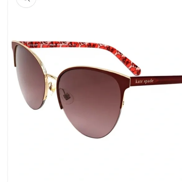 KATE SPADE Women's Red Cat-Eye Sunglasses NIB