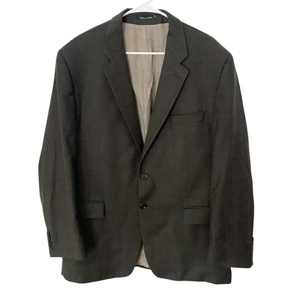Vtg Lauren Ralph Lauren Mens Wool Cashmere Blend Blazer‎ 46R Made in Canada