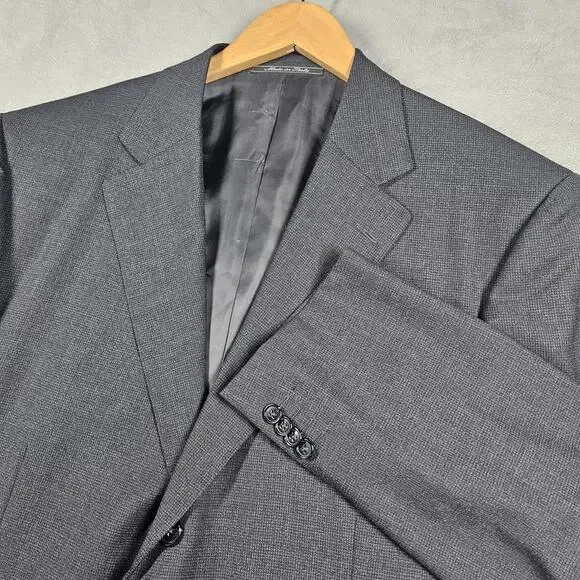 Ermenegildo Zegna Traveller Blazer Mens 46R Dark Gray Black Wool Italy Boss