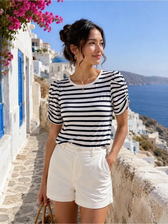 NEW Kate Spade Women’s Striped Black & White Top