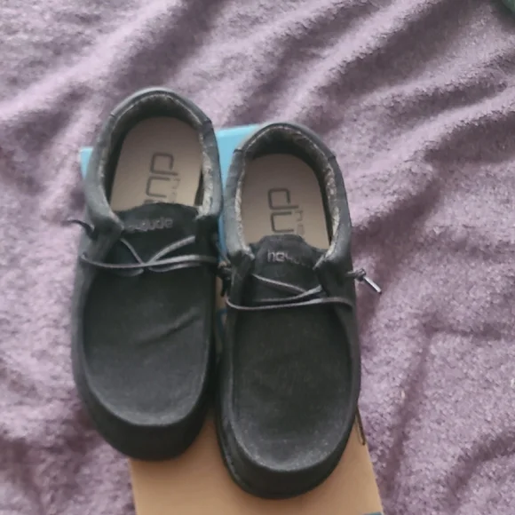 Hey Dude Kids Black Moccasins