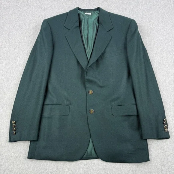 Vintage Brioni Blazer Mens 40 Green 100% Cashmere Cuzzens Sport‎ Coat Italy