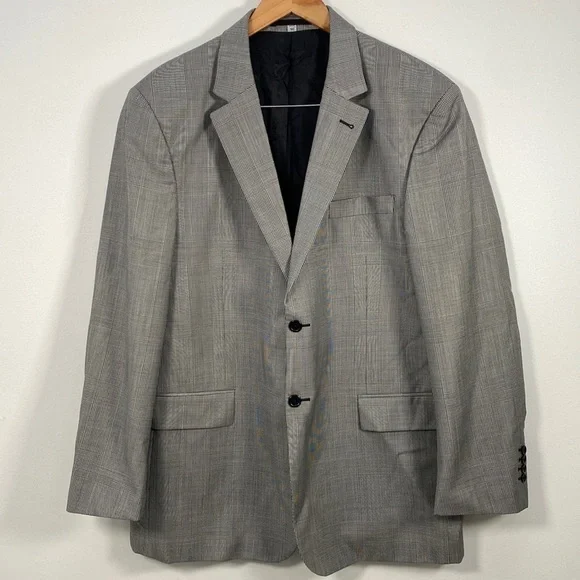 J. Peterman Wool Blazer gingham Men's 46