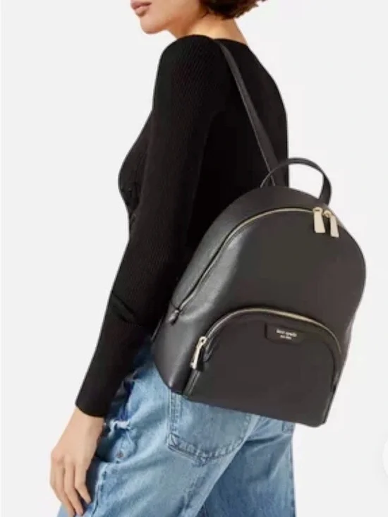 Kate Spade ♠️ SMALL Black Pebble Leather Backpack