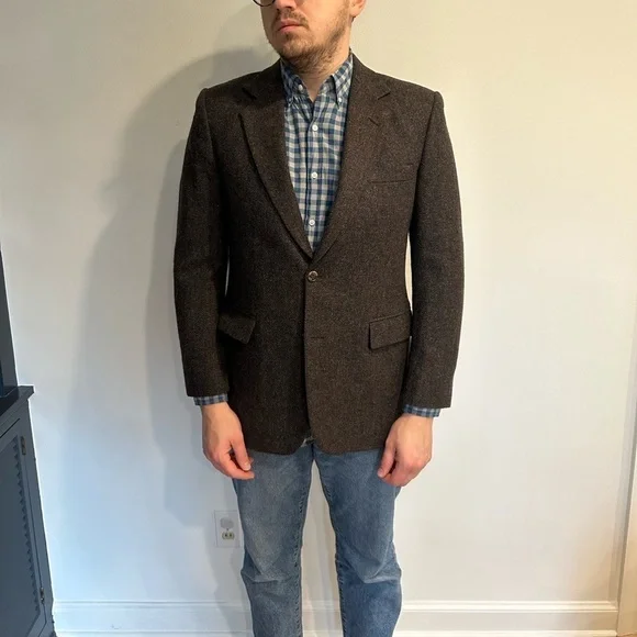 HAGGAR MADE IN USA 100% PURE WOOL SPORTS COAT sz 40