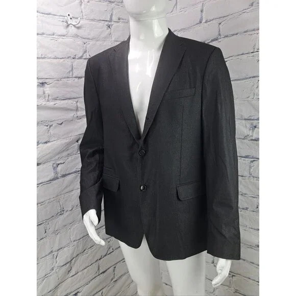 Hugo Boss Men's Sport Coat Blazer 3/2 Roll Jacket Denim Regular Fit Casu 42R