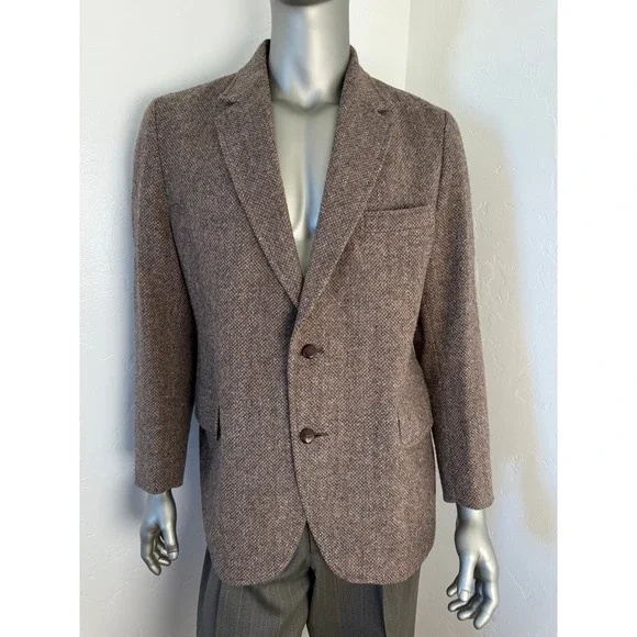 Vintage‎ Pendleton Brown Tweed Wool Blazer Sport Coat Size 46