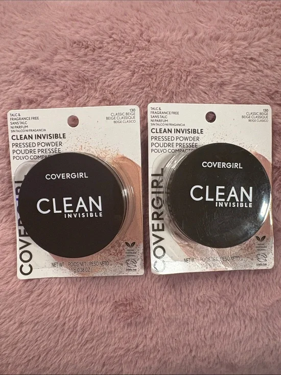 COVERGIRL Clean Invisible Pressed Powder - Classic Beige 130 - Set of Two