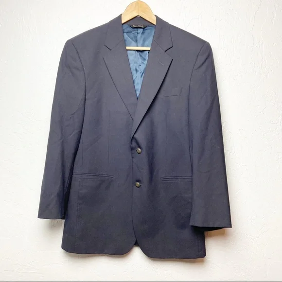 Jos A Banks men’s wool suit jacket navy blue size 40R