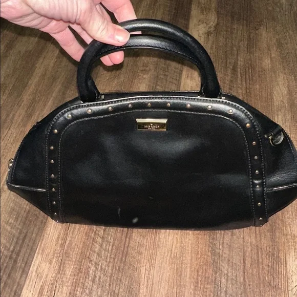 Kate Spade Black Studded Satchel‎