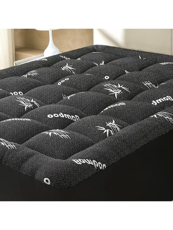 Queen Mattress Topper - Soft Bamboo Pillow Top, Cooling Pad for Back Pain, Deep