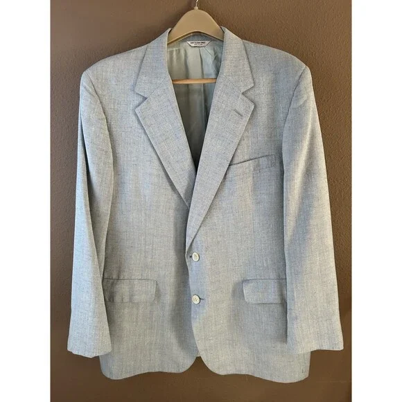 NORM THOMPSON  Silk Mens Blazer Sport Coat 46R Very Great Quality & Condition