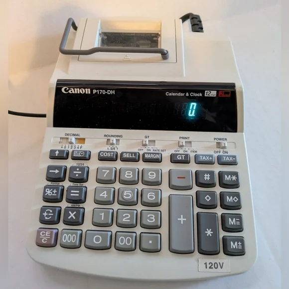 Canon Desktop Calculator With Calendar And Clock.