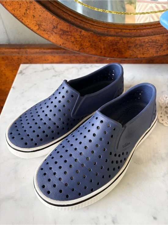 Native Boys Slip-On Perforated Casual Shoes - Navy