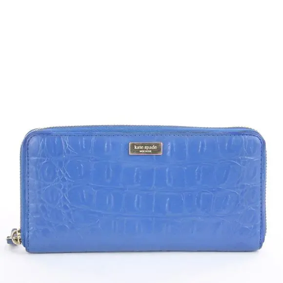 Kate Spade Cobalt Croc Wallet