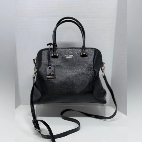 Kate Spade New York Cedar Street Margot Satchel Black Patent Leather crossbody