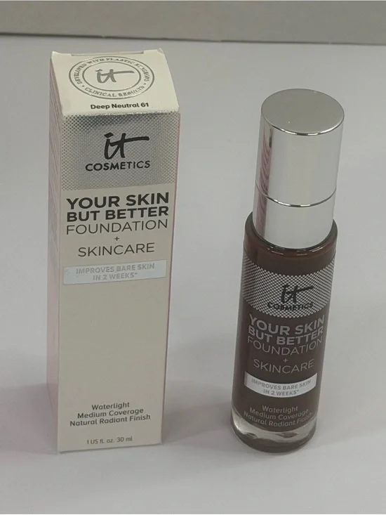61 Deep Neutral IT Cosmetics Your Skin But Better Foundation 1 oz NIB