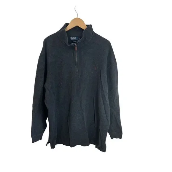 Polo Ralph Lauren 2XL tall 1/4 zip sweater gray