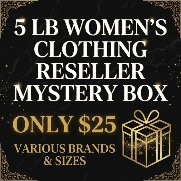Bulk Clothing 5LB Bale Bundle Lot, Reseller Mystery Box, Vintage Modern