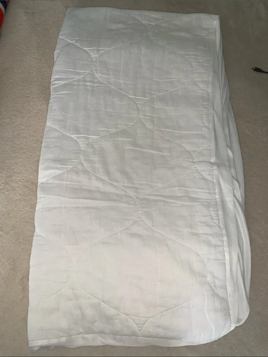 White Quilted Mattress Pad Topper
