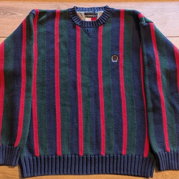 Vintage Tommy Hilfiger Striped Knit‎ Sweater Tommy Hilfiger