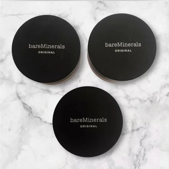 bareMinerals Original Loose Foundation Powder Medium Beige 12 Lot of 3 Brand New