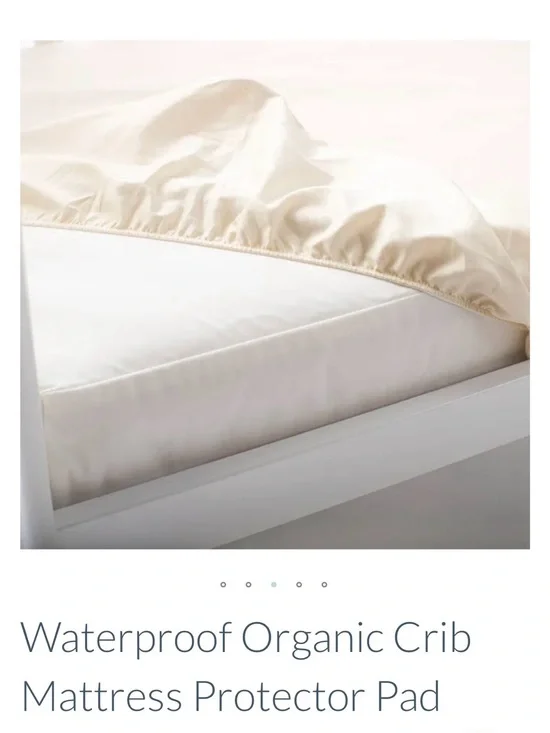 Waterproof Organic Crib Mattress Protector Pad - Naturepedic