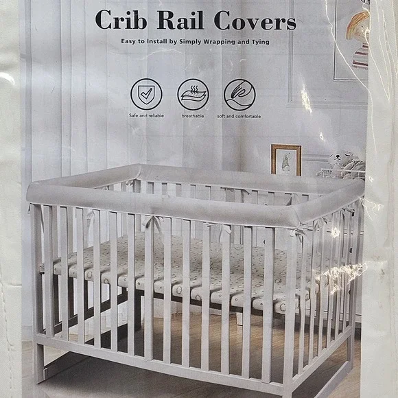 Crib Rail Covers - Soft Protective Bumper