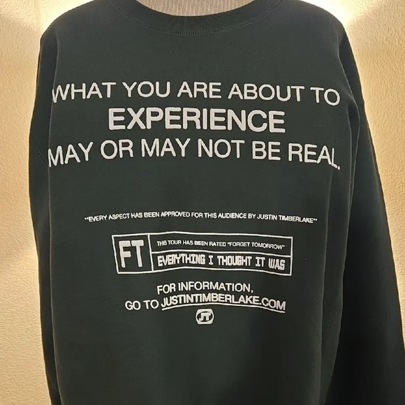 Green Graphic Justin Timberlake Men's Sweat‎ Shirt