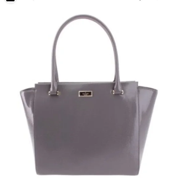 Kate Spade New York Hare Gray Camryn Bixby Place Leather Shoulder Bag $500