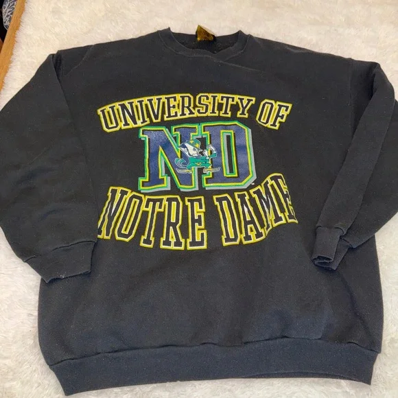 Pure Magic Notre Dame Sweatshirt Mens XL Black Good Vintage Fighting Irish NCAA