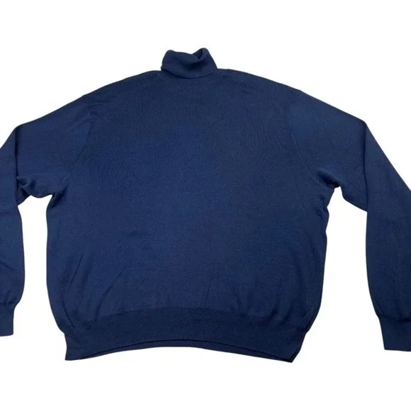 Ralph Lauren Polo Golf Turtleneck Men's XL 100% Pima Cotton Sweater Navy