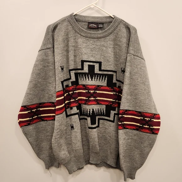 J.B. Buck Casuals Vintage Aztec Southwestern Print XL