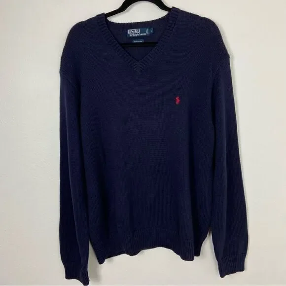 Polo Ralph Lauren Men L Long Sleeve Waffle Knit Thermal Shirt Pullover‎ Sweater