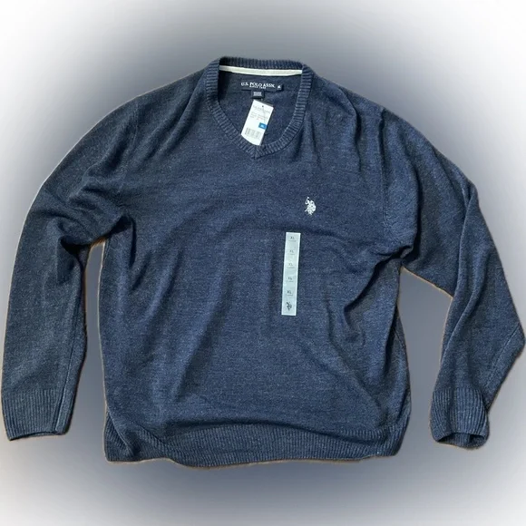 US Polo Assn NWT CLOSET CLEANOUT Long Sleeve Sweater-Size XL-Blue Gray