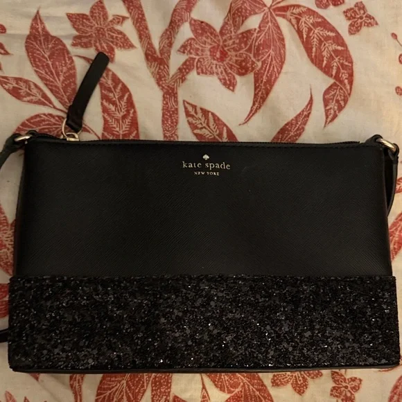 Kate Spade Black Sparkle Crossbody Bag